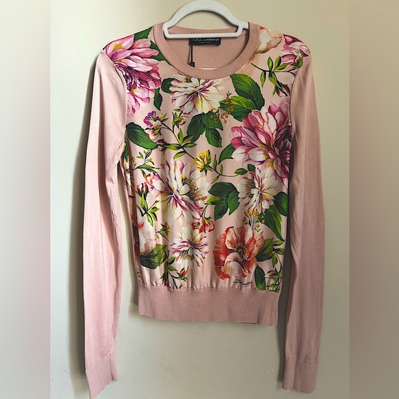 Dolce and Gabbana High Cuff Silk Sweater - Picture 4 of 15